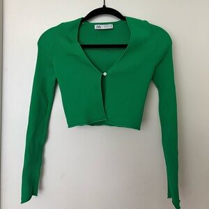Zara Cropped fitted sweater/top